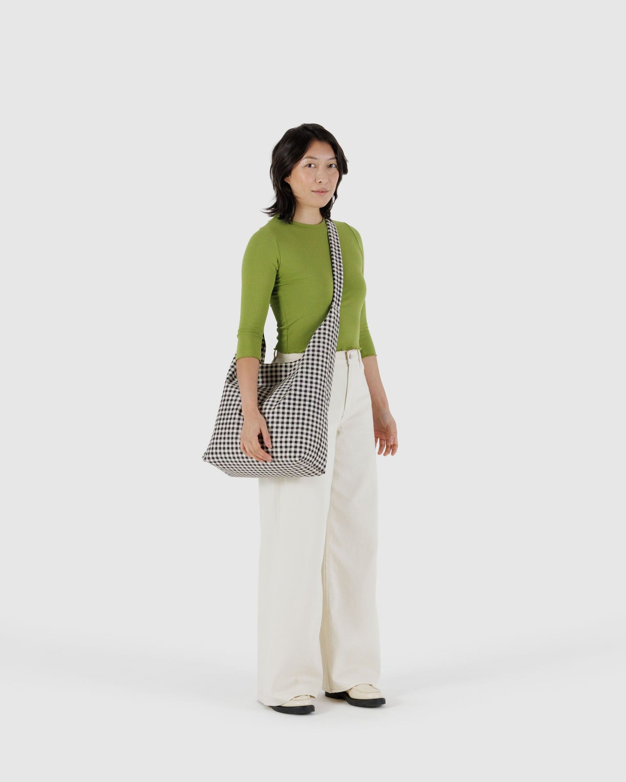 Large Nylon Sling - Black & White Gingham