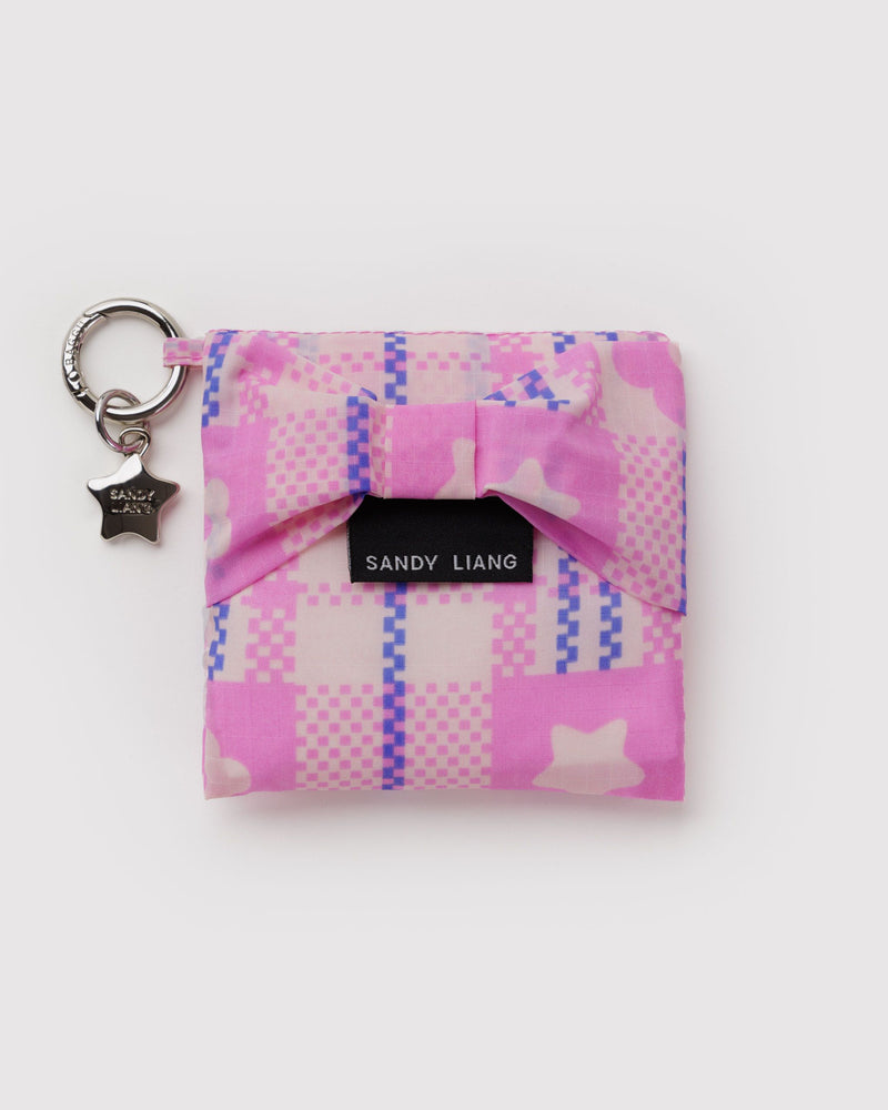 BAGGU  Baby Bow Baggu - Market Plaid Pink