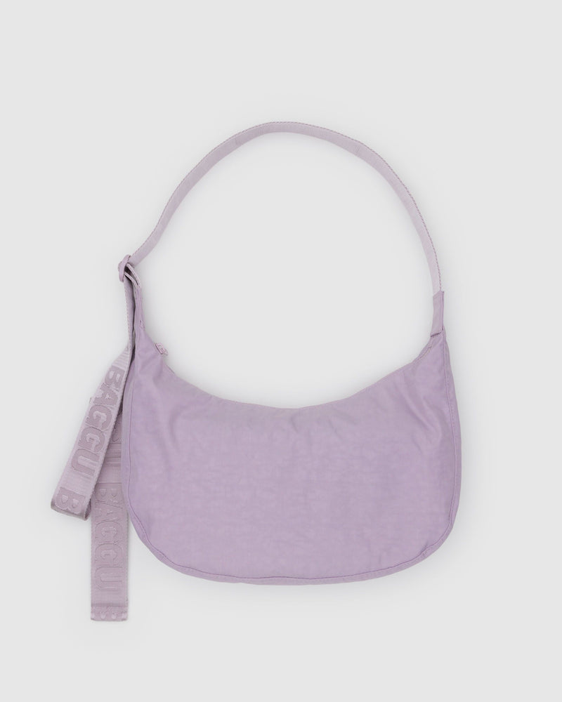 BAGGU Crossbody Bags Medium Nylon Crescent Bag - Dusty Pink