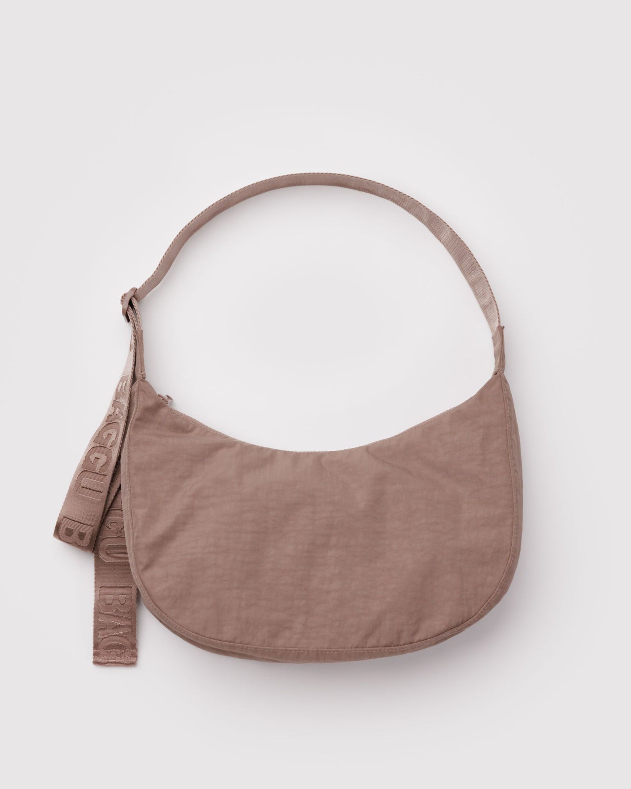 Medium Nylon Crescent Bag - Toasted Almond