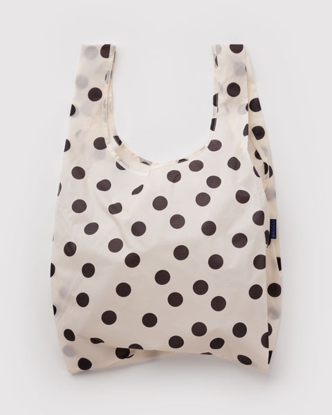 BAGGU Reusable Bags Standard Baggu - Cream and Black Polka Dot