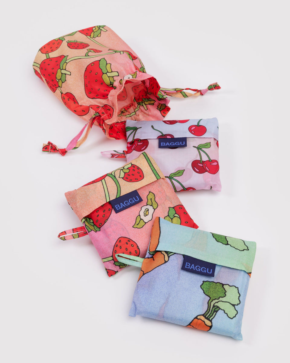 BAGGU Products Standard Baggu Set of 3 - Carrots & Berries