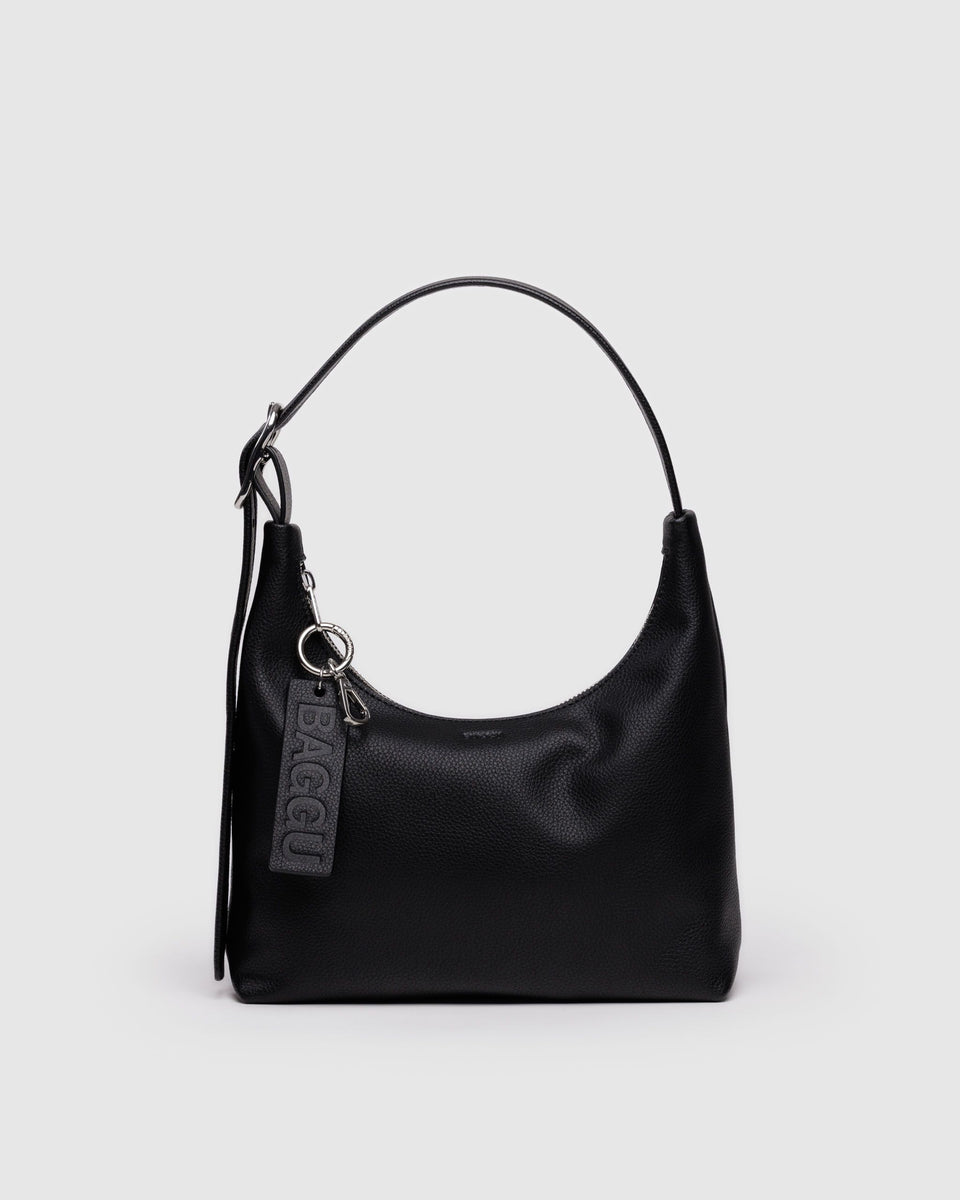 BAGGU Products Mini Recycled Leather Shoulder Bag - Black