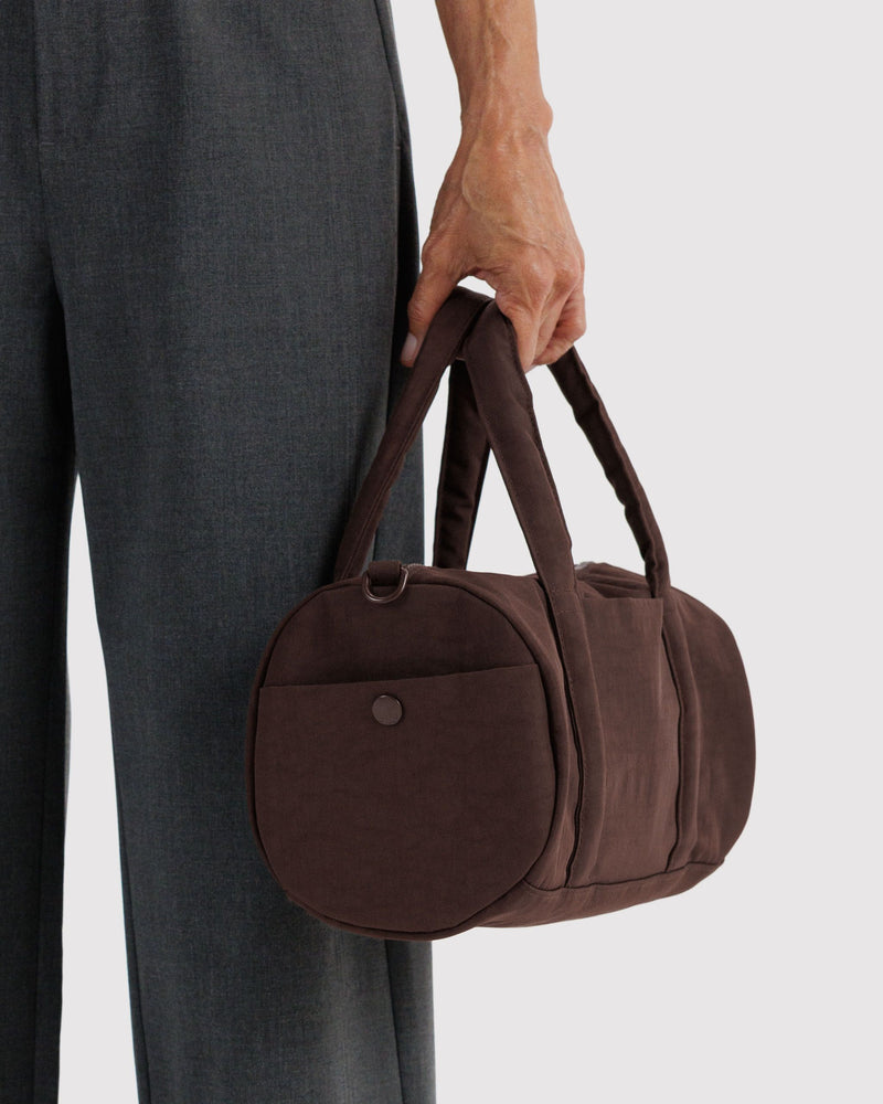BAGGU  Nylon Duffle Bag - Coffee