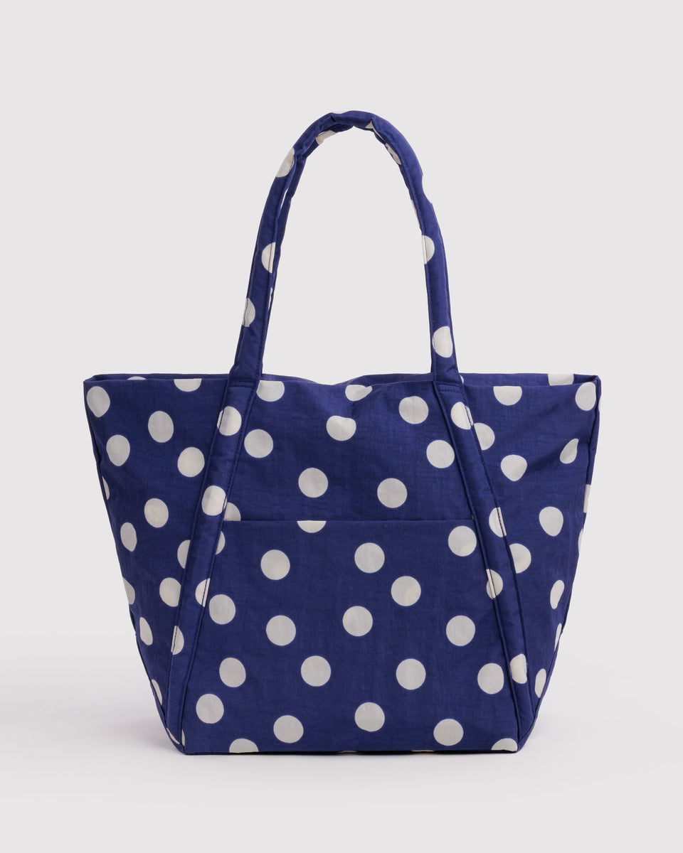 BAGGU Cloud Bag Cloud Bag - Navy and Cream Polka Dot