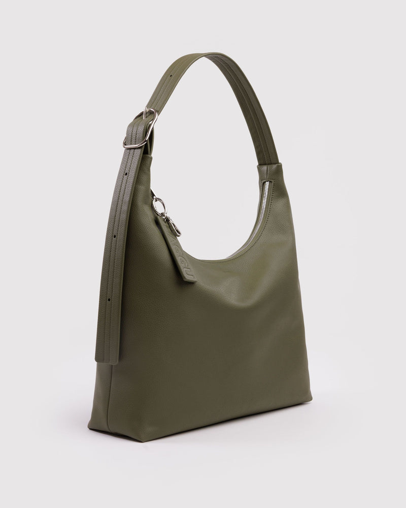 BAGGU  Recycled Leather Shoulder Bag - Loden