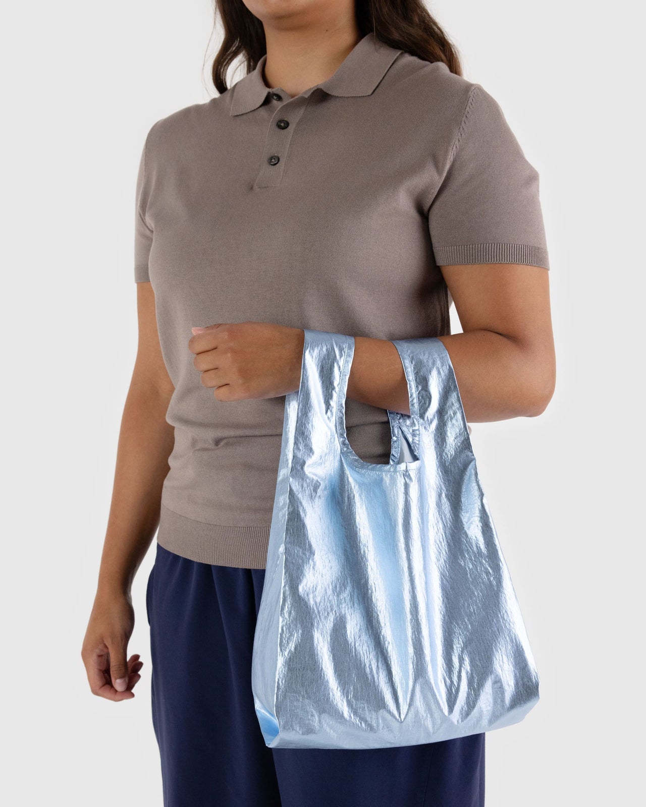 Baby Baggu - Metallic Light Blue