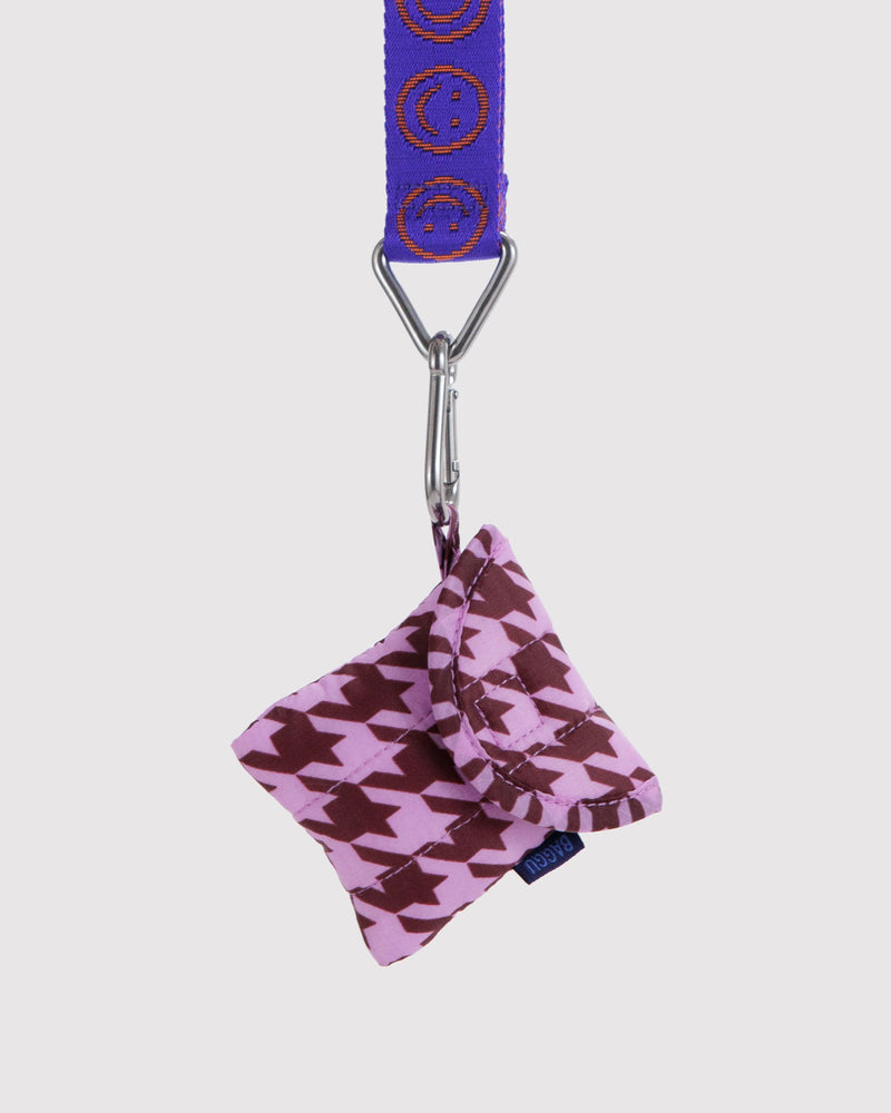 BAGGU  Puffy Earbuds Case - Pink Houndstooth
