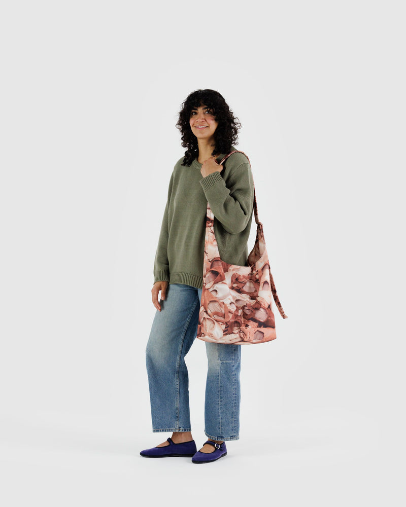 BAGGU Crossbody Bags Large Nylon Sling - Pointe Shoe