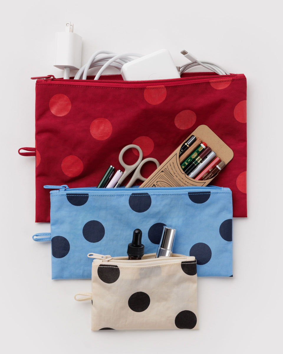 BAGGU Organization Flat Pouch Set - Polka Dot Mix