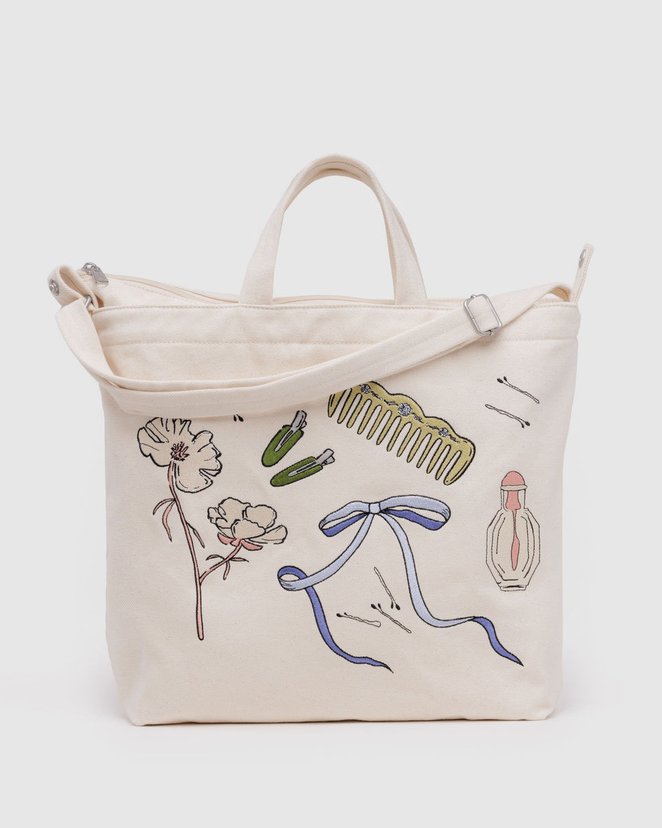 BAGGU Products Horizontal Zip Duck Bag - Embroidered Get Ready With Me