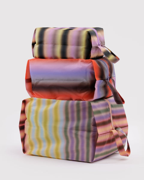 BAGGU Travel 3D Zip Set - Gradient Stripes