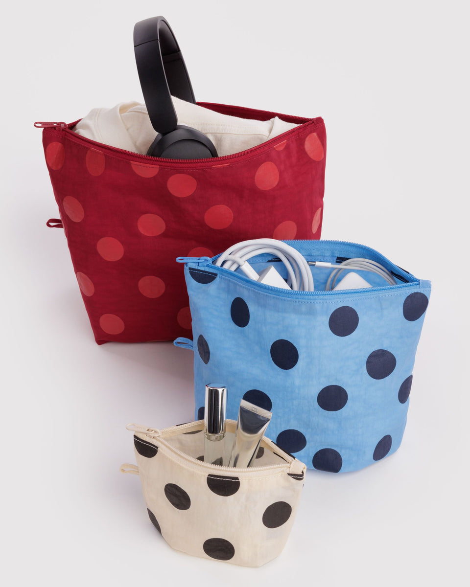BAGGU Travel Go Pouch Set - Polka Dot Mix