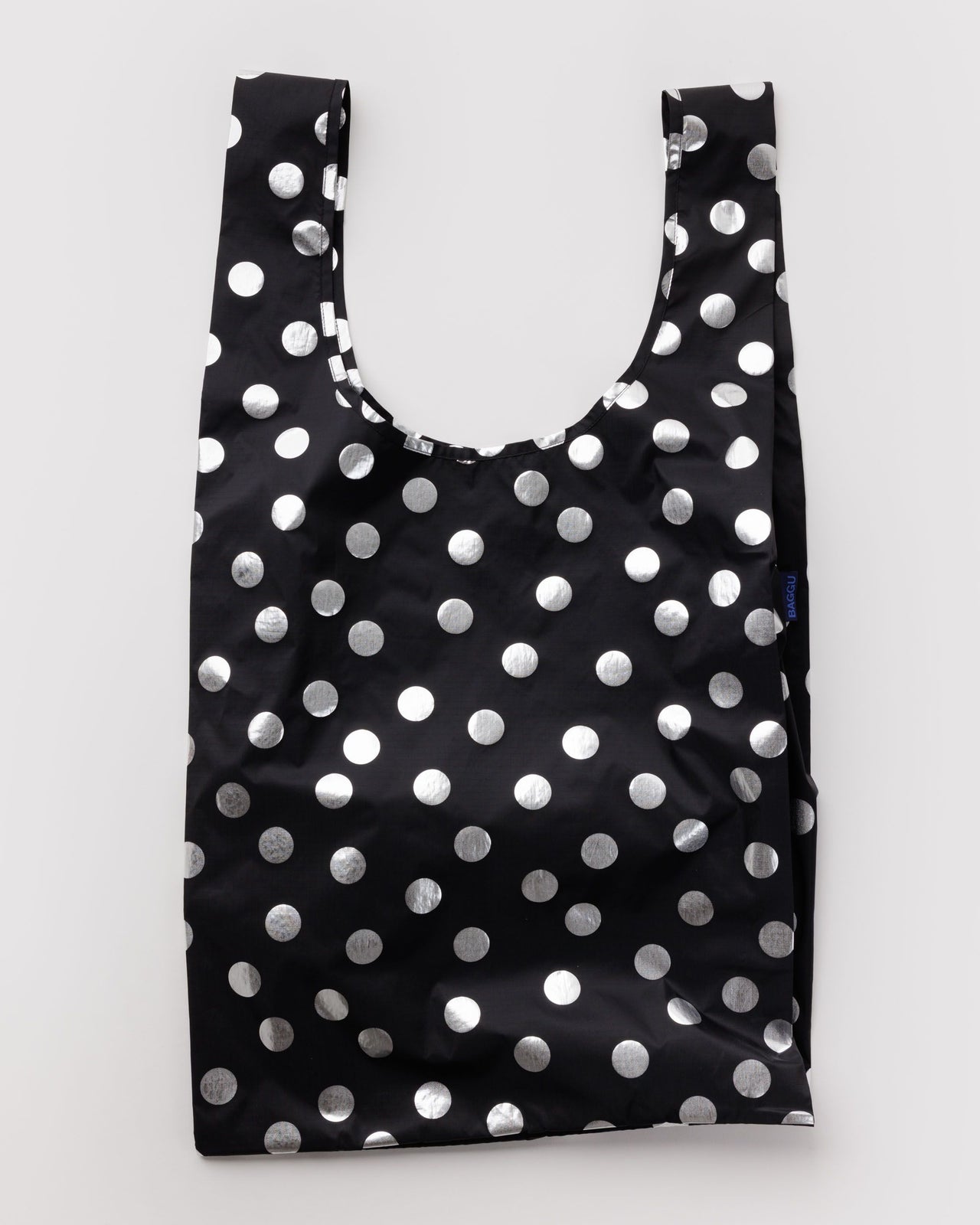 Big Baggu - Silver Metallic Polka Dot