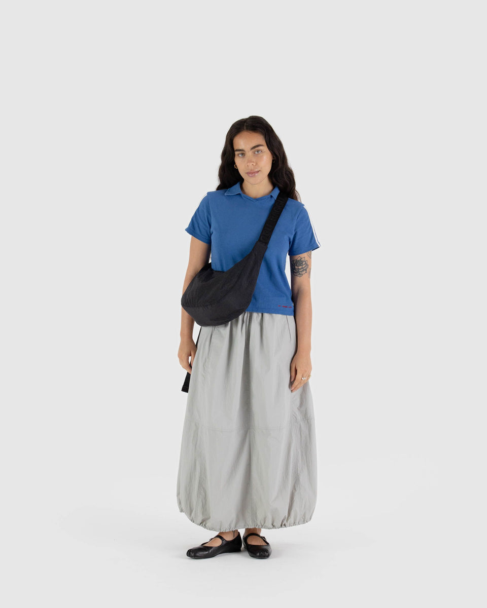 BAGGU New Arrivals Medium Nylon Crescent Bag - Black