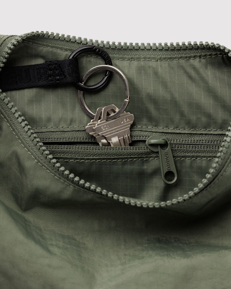 BAGGU  Small Nylon Crescent Bag - Caper