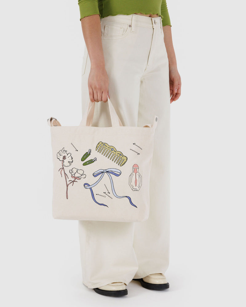 BAGGU  Horizontal Zip Duck Bag - Embroidered Get Ready With Me
