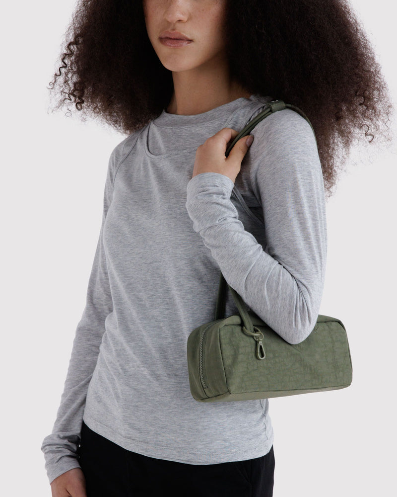 BAGGU  Small Nylon Bowler Bag - Caper