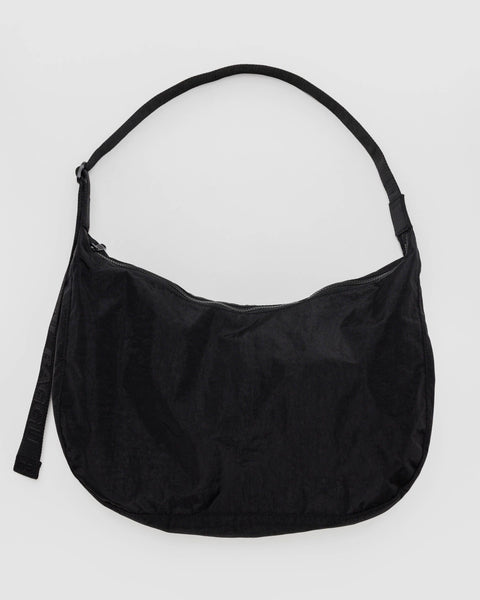 BAGGU.com Crossbody Bags Large Nylon Crescent Bag - Black 37.5