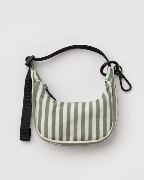 BAGGU Cases & Sleeves Crescent Bag Charm - Sage Stripe