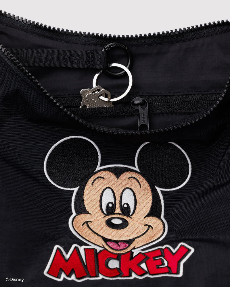 BAGGU New Arrivals Medium Nylon Crescent Bag - Embroidered Mickey Mouse Club