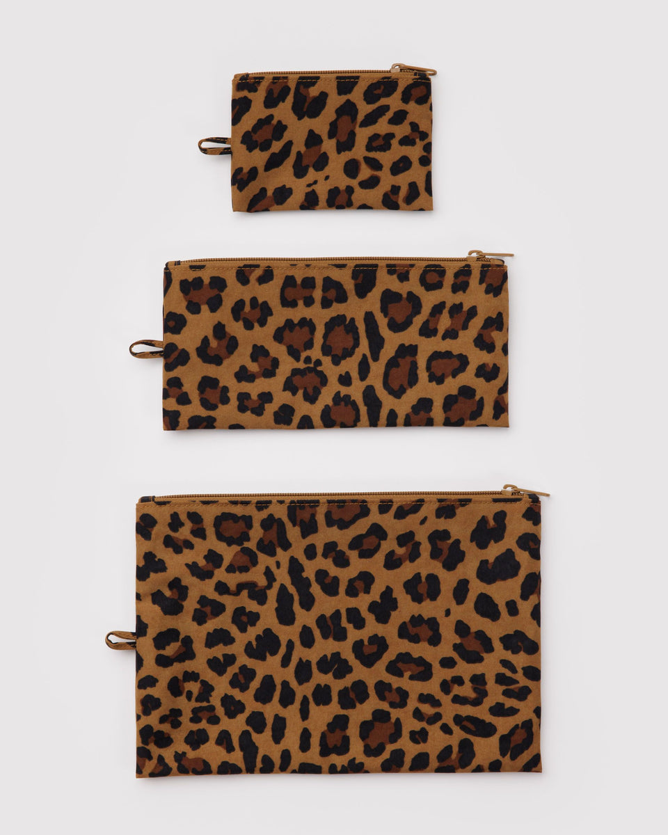 BAGGU Products Flat Pouch Set - Leopard