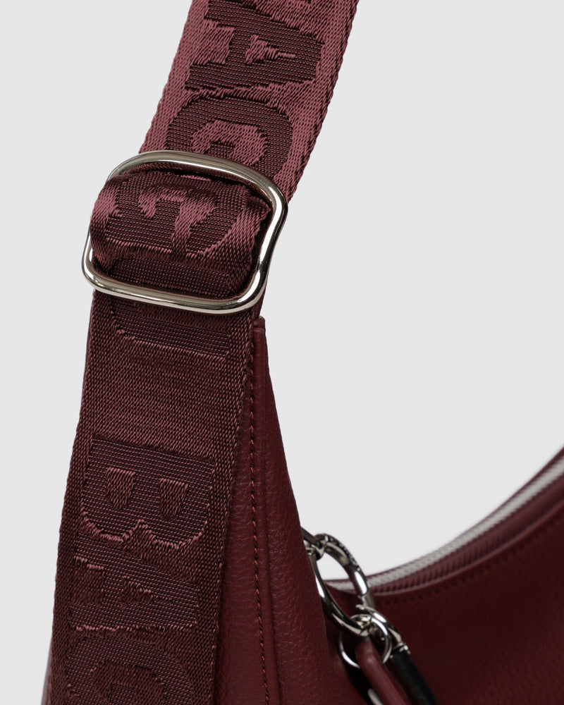 BAGGU  Medium Recycled Leather Crescent Bag - Mahogany