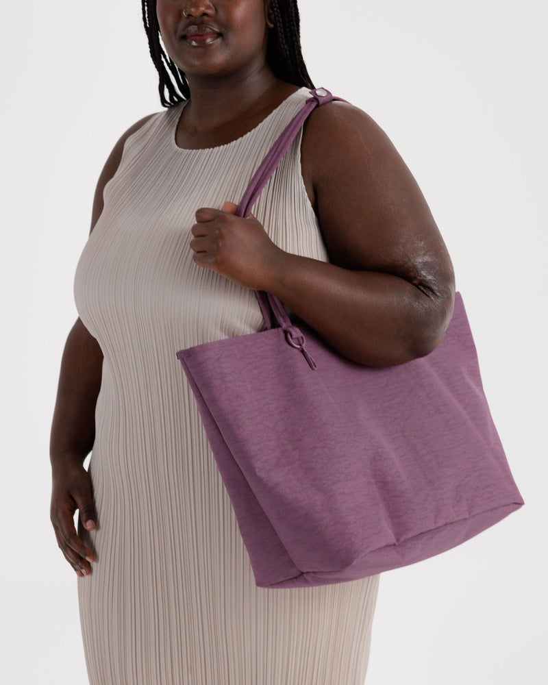BAGGU  Large Nylon Reversible Tote - Wild Plum Mix