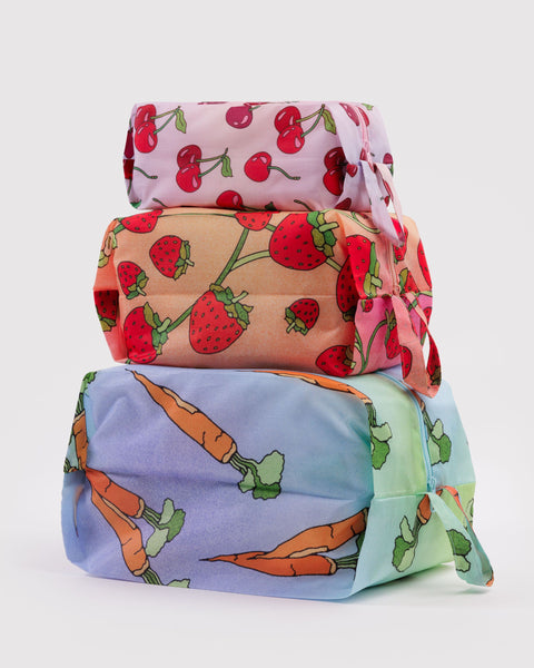 BAGGU Travel 3D Zip Set - Carrots & Berries