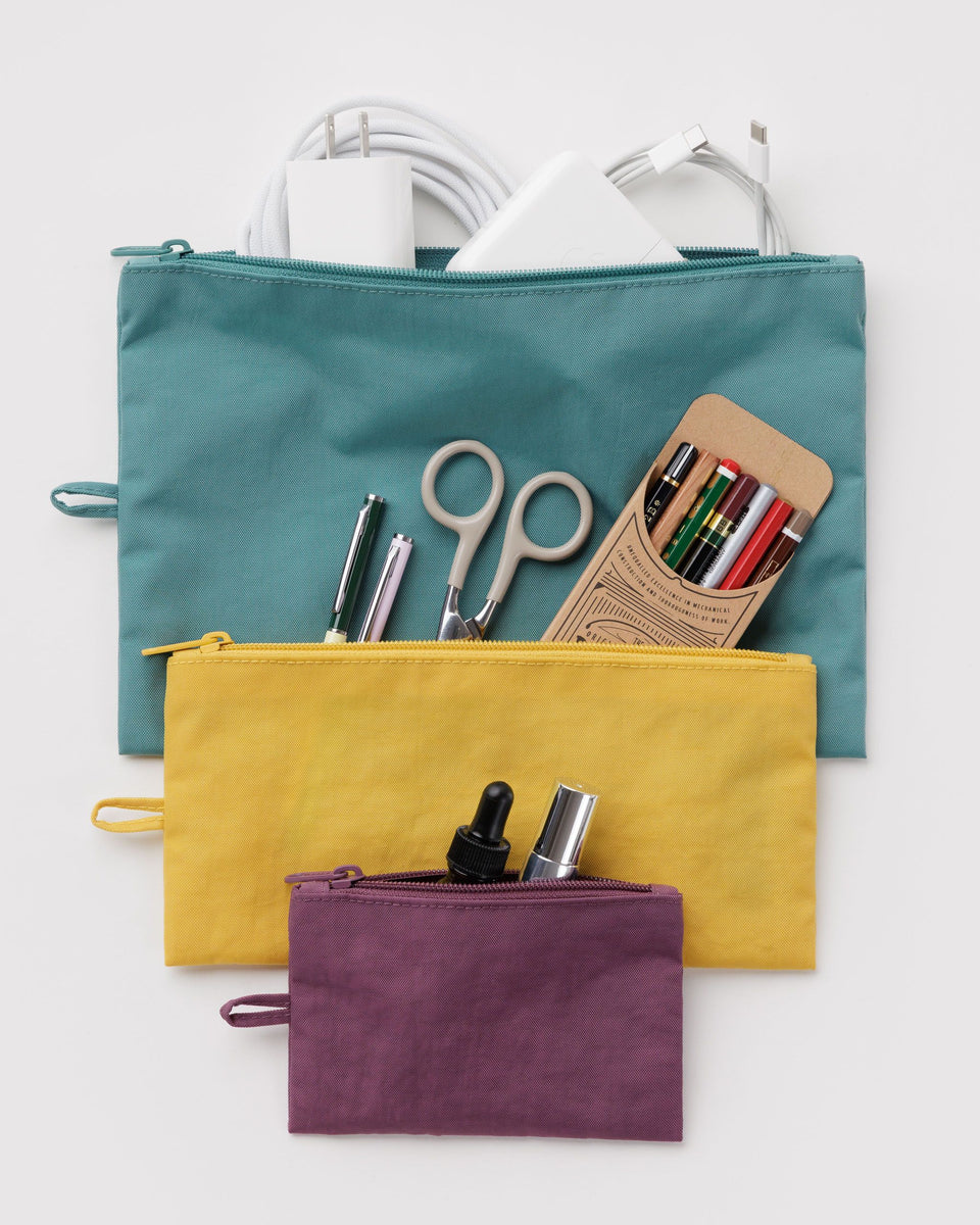BAGGU Organization Flat Pouch Set - Jewel Mix