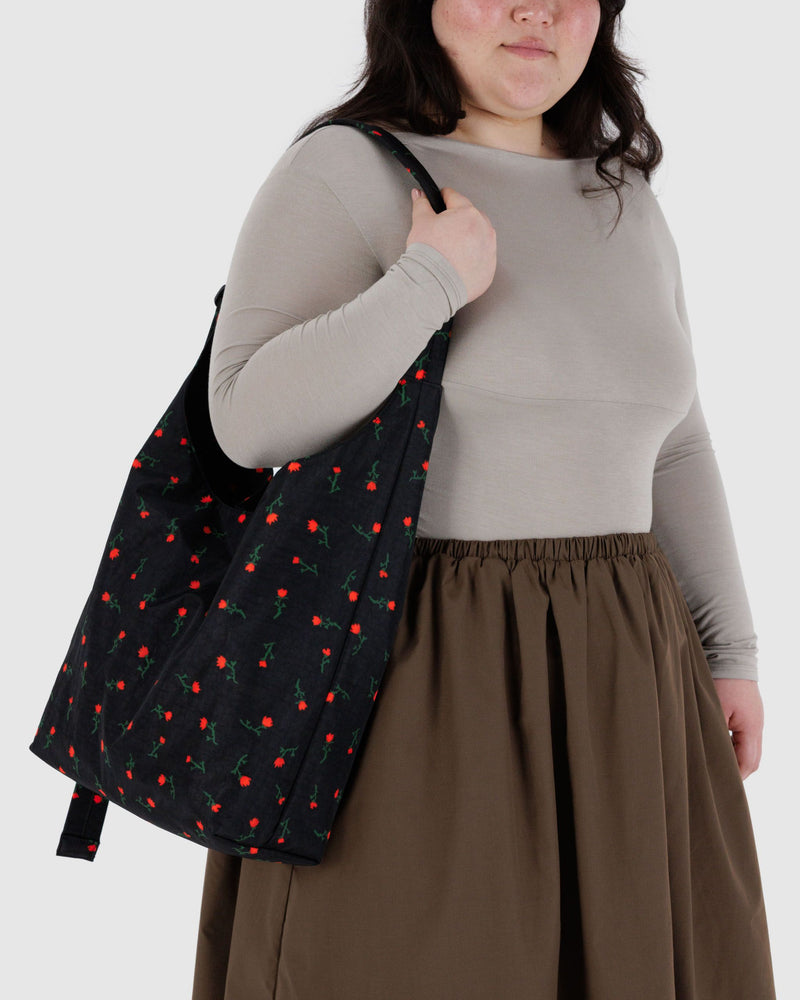 BAGGU Crossbody Bags Large Nylon Sling - Painted Wildflower