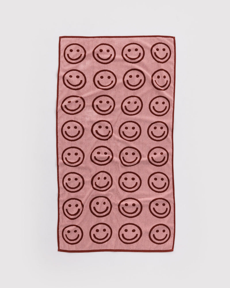 BAGGU  Bath Towel - Blush Happy