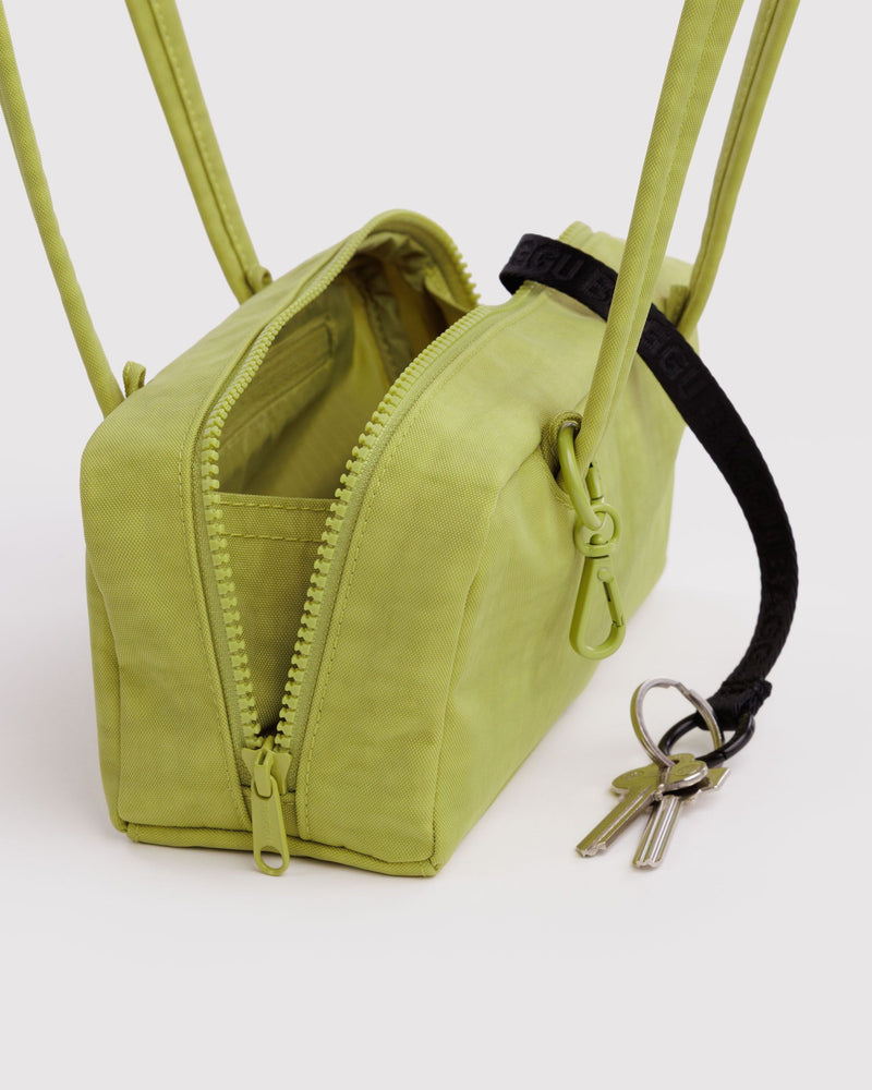 BAGGU  Small Nylon Bowler Bag - Chartreuse