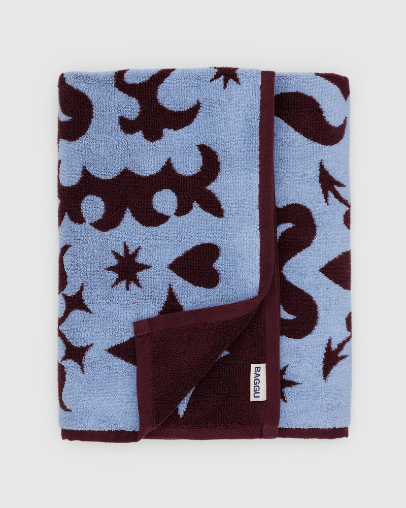 BAGGU  Bath Towel - Western Cut Outs