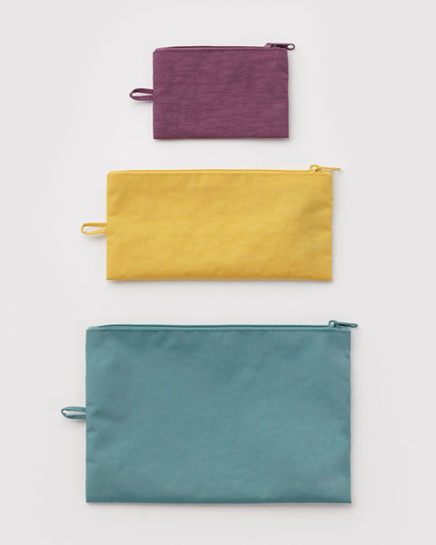 BAGGU Organization Flat Pouch Set - Jewel Mix
