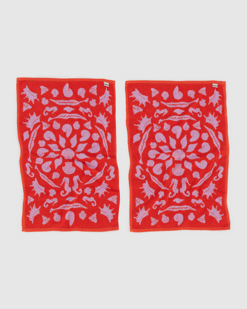 BAGGU  Hand Towel Set of 2 - Sea Shells
