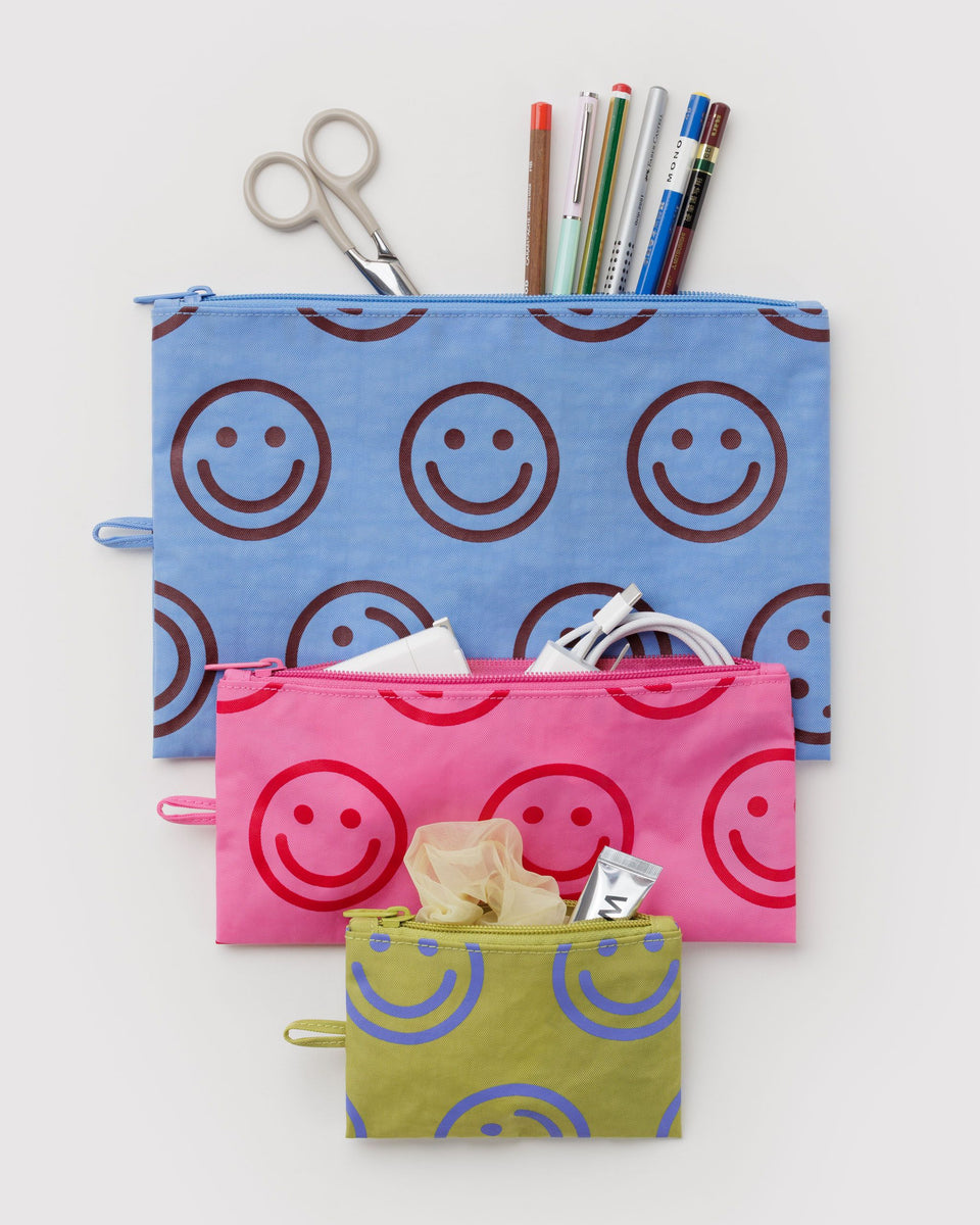 BAGGU Flat Pouch Set Flat Pouch Set - Pop Happy Mix