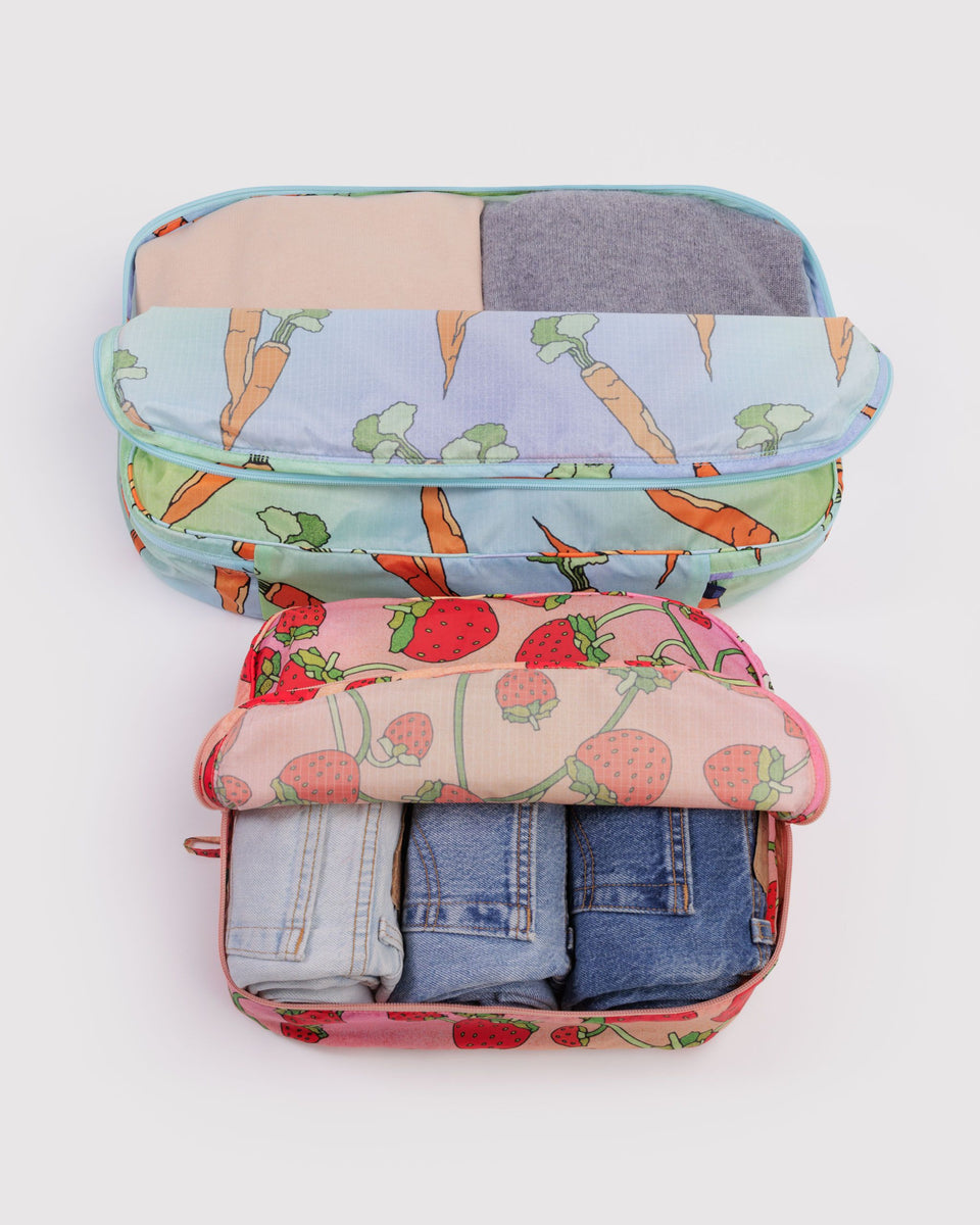 BAGGU Products Large Packing Cube Set - Carrots & Berries