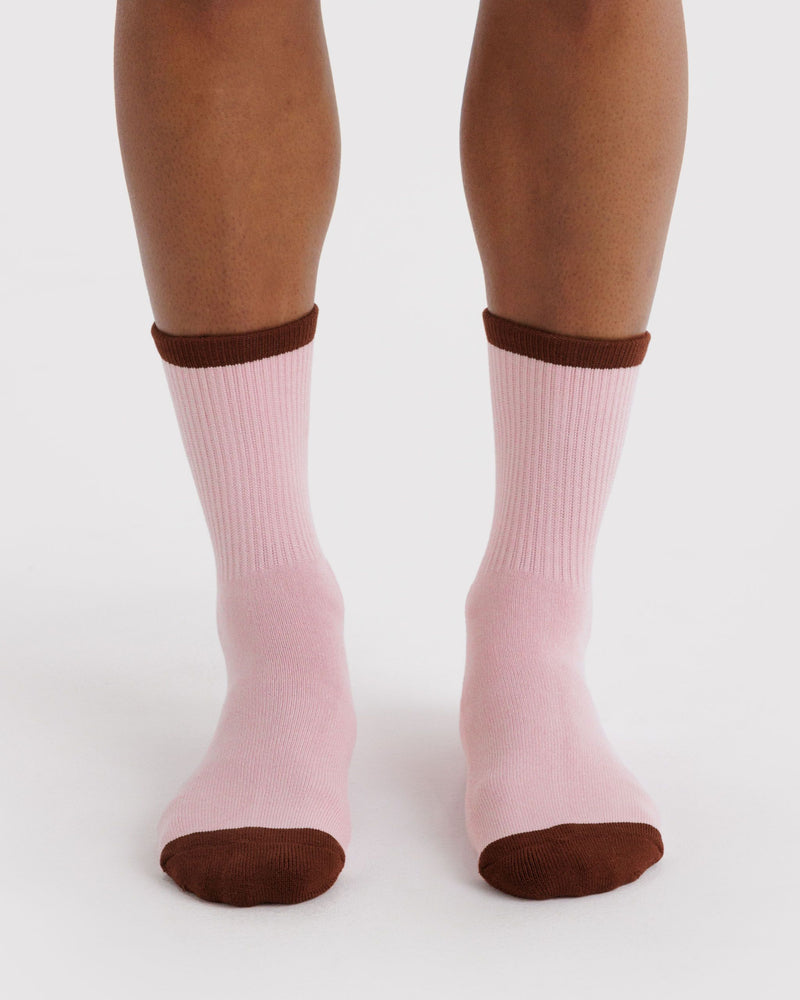 BAGGU  Ribbed Sock - Blush Mix