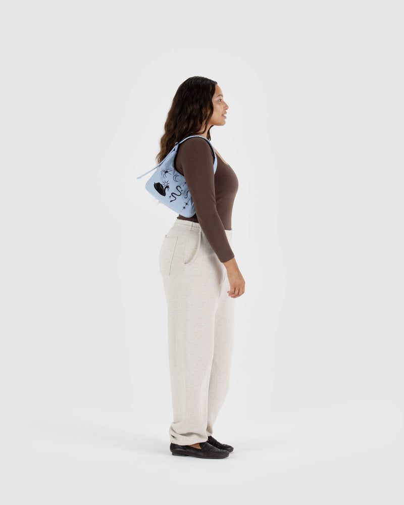 BAGGU  Mini Nylon Shoulder Bag - Embroidered Ballet Icons