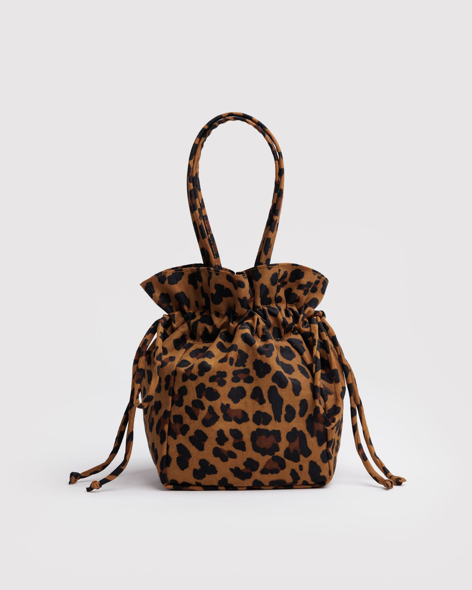 BAGGU Products Nylon Drawstring Bag - Leopard
