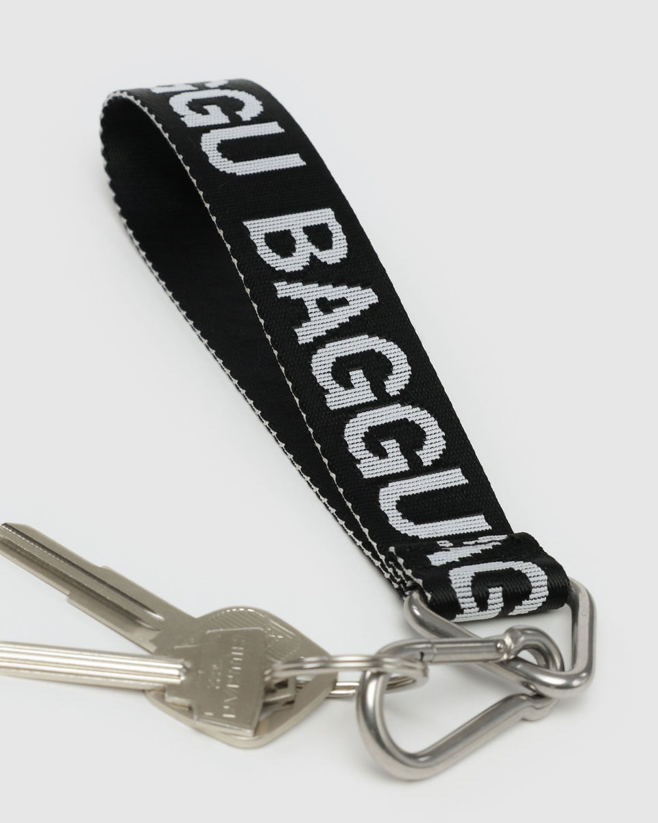 BAGGU.com Cases & Sleeves Logo Keychain - Black and White