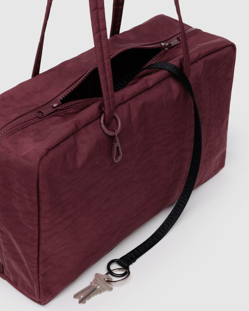 BAGGU  Medium Nylon Bowler Bag - Mahogany