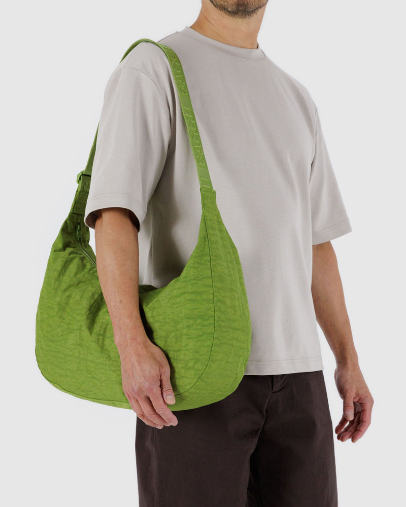 BAGGU Crossbody Bags Large Nylon Crescent Bag - Green Juice