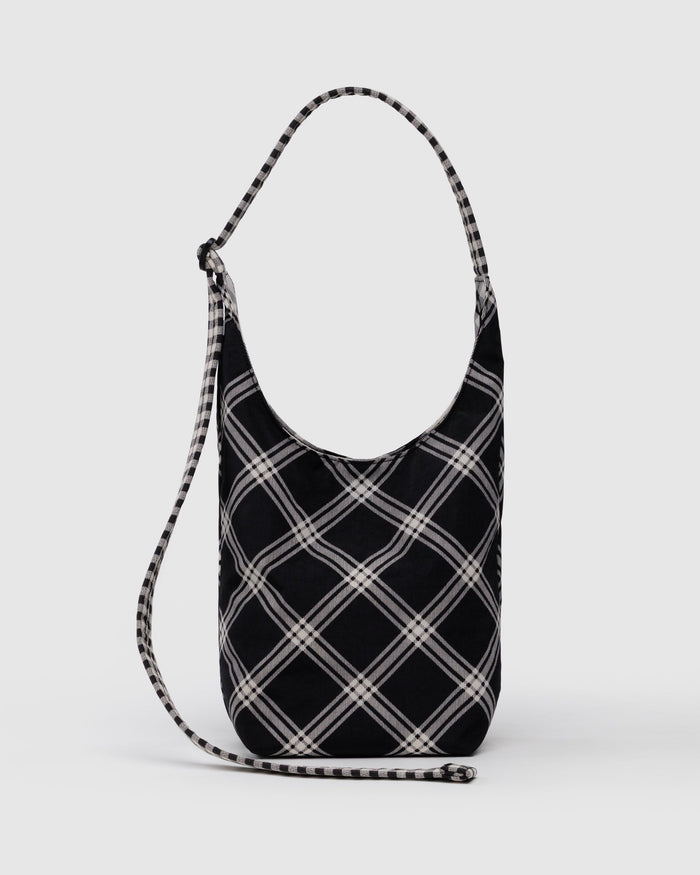 BAGGU Crossbody Bags Small Nylon Sling - Mixed Plaid