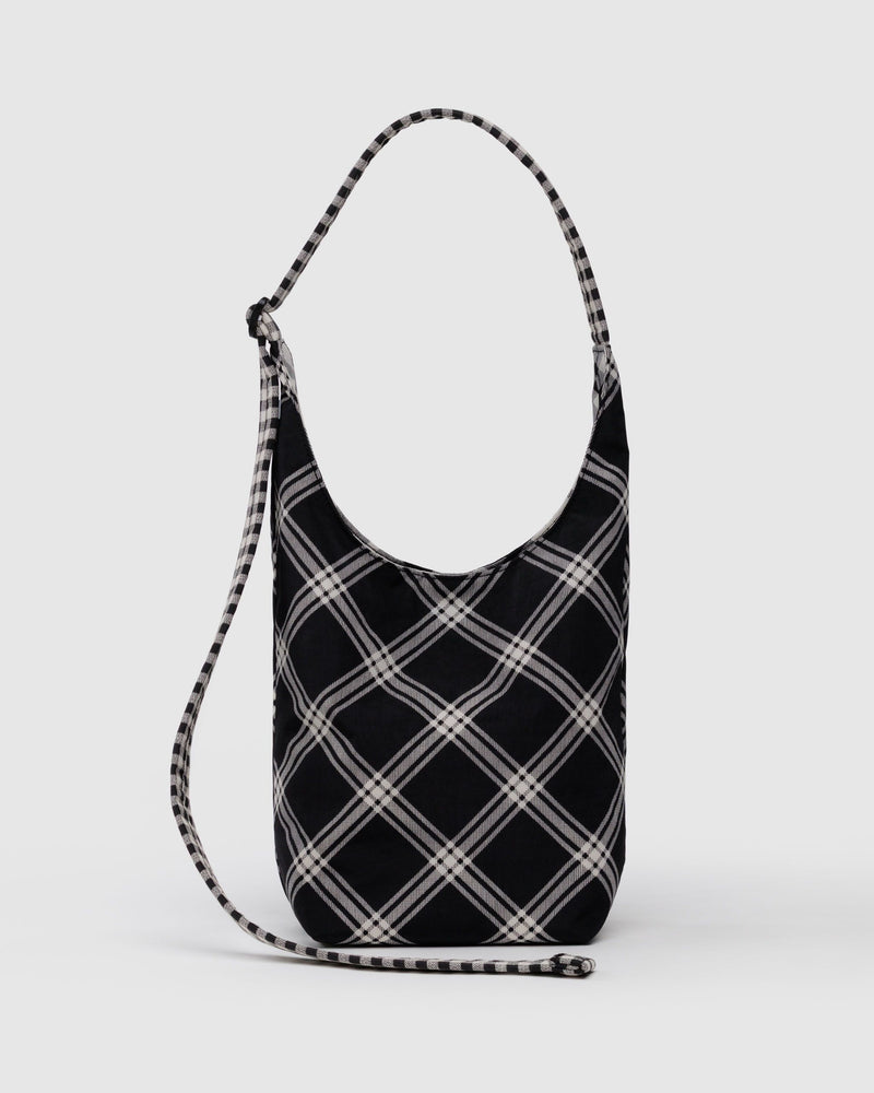 BAGGU Crossbody Bags Small Nylon Sling - Mixed Plaid