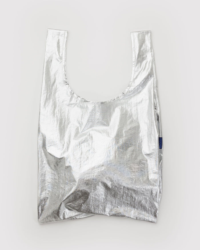 BAGGU New Arrivals Standard Baggu - Chrome Metallic