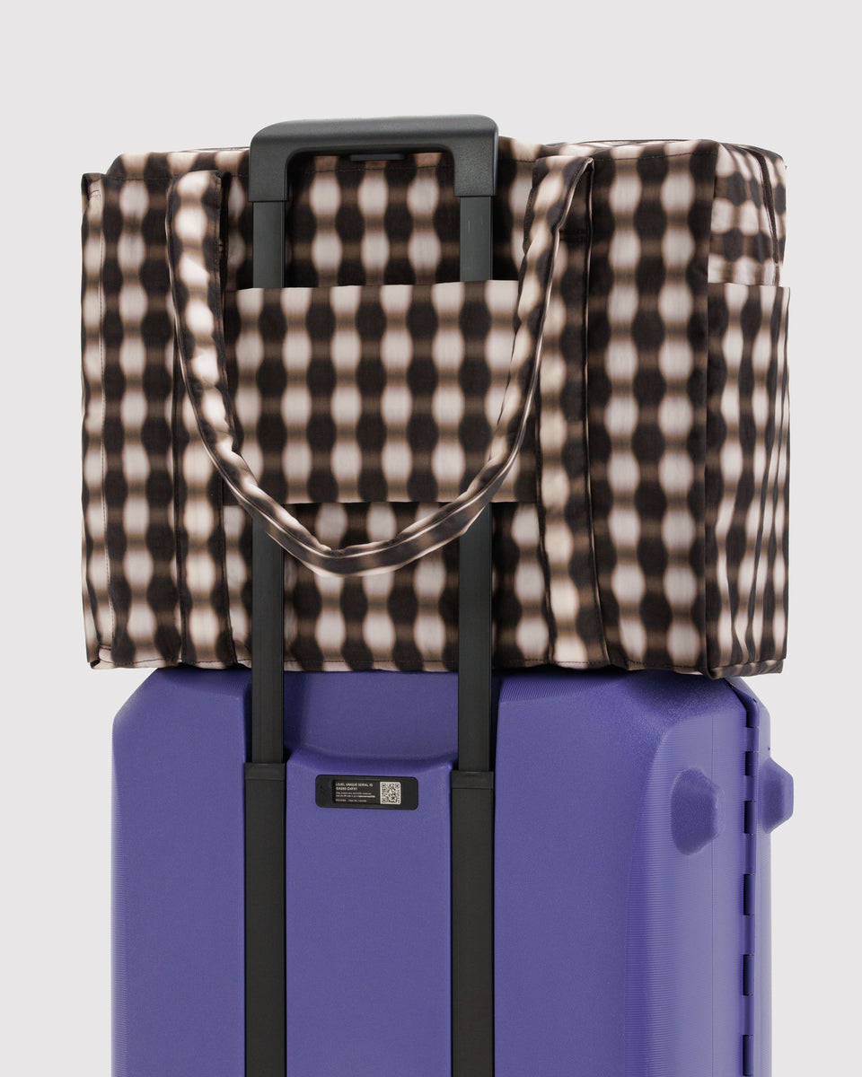 BAGGU Products Cloud Carry-on - Blurred Gingham Brown
