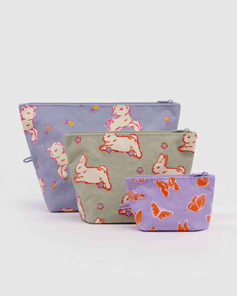 BAGGU Travel Go Pouch Set - Spring Animals