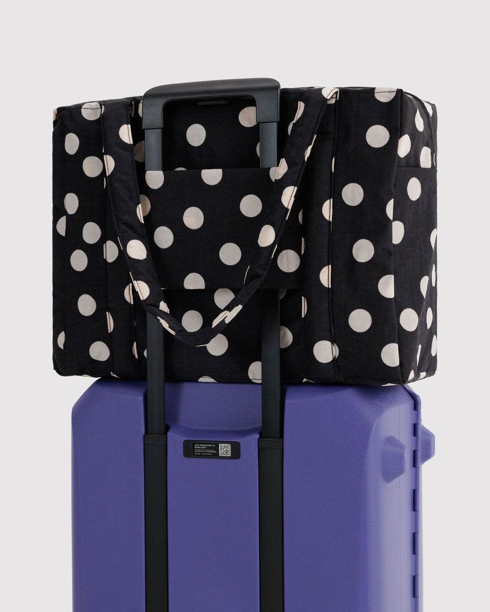 BAGGU Cloud Bags Cloud Carry-on - Black and Cream Polka Dot